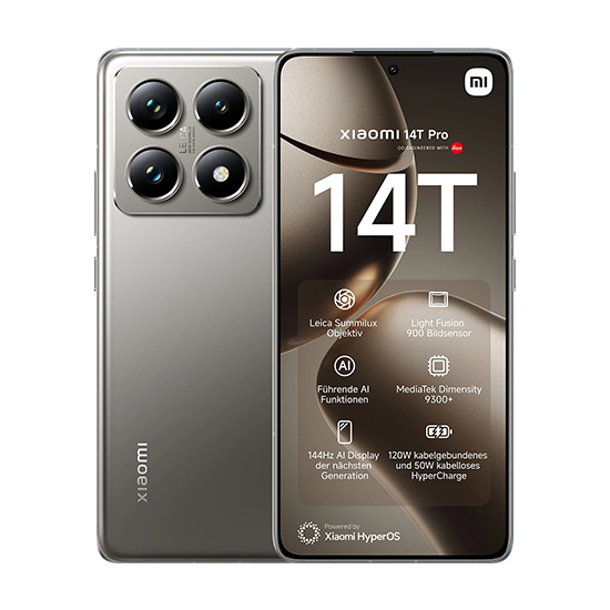 Xiaomi 14T Pro 5G Dual Sim 12GB RAM 512GB - Grigio - Garanzia Inclusa