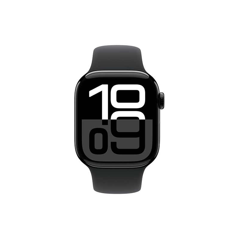 Apple Watch Series 10 GPS 42mm Aluminium Case with Sport Band S/M - Black