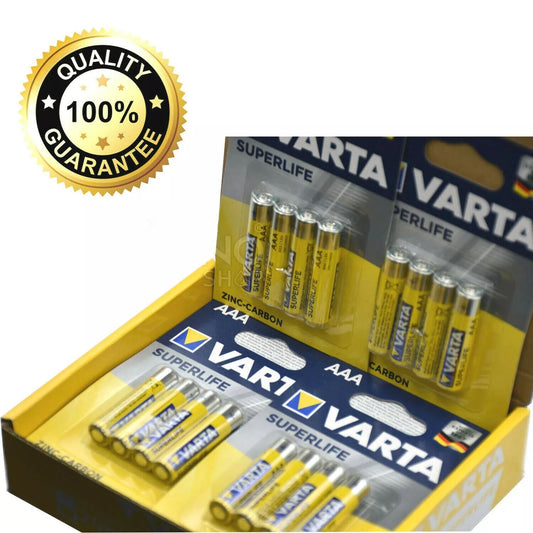 96 Batterie Varta AA 48 Batteria Stilo + 48 Ministilo AAA Pile Superlife 1,5 Vo