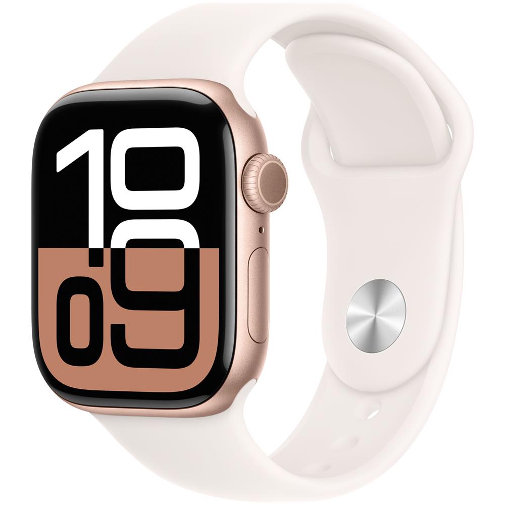 Apple Watch Series 10 GPS 42mm Rose Gold Aluminium Case  M/L - Light Blush