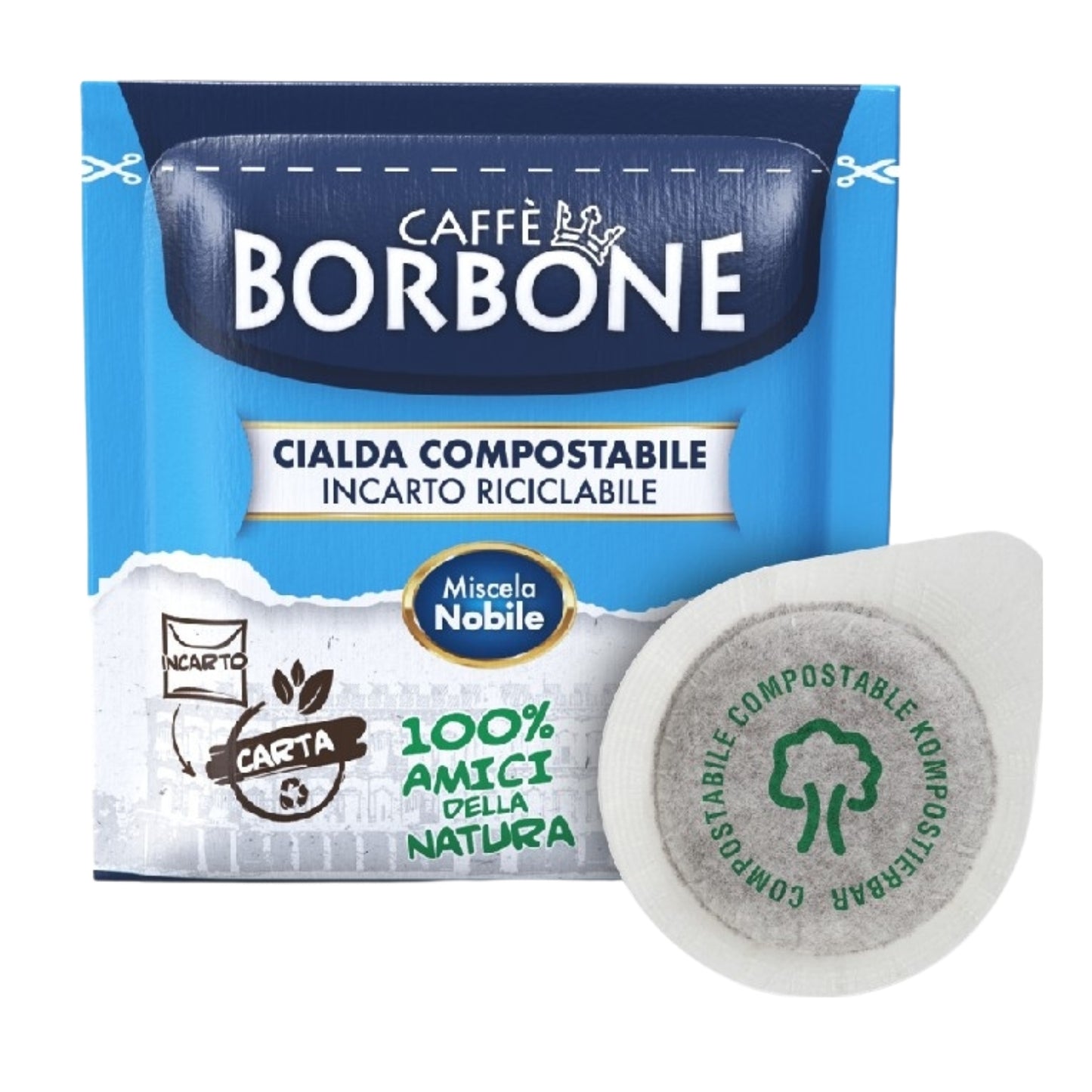 Borbone Box Cialde 44mm Miscela Nobile (Blu) 120pz