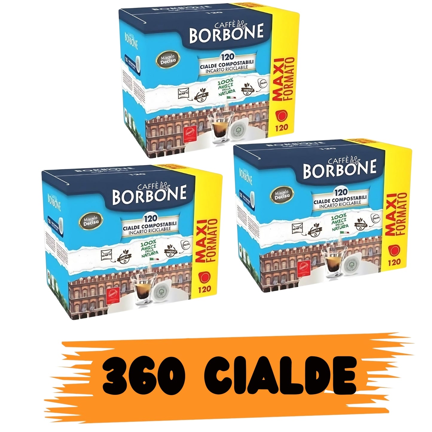 Borbone Box Cialde Miscela Decisa (Nera)