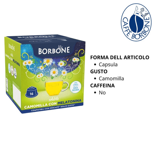 Borbone Capsule Comp. Dolce Gusto Camomilla E Melatonina 16pz