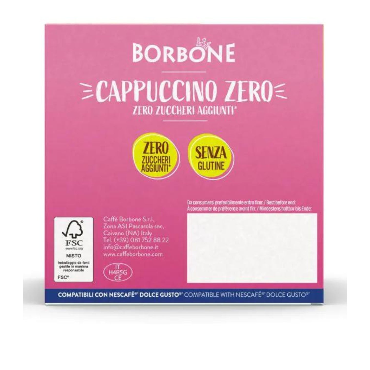 Borbone Conf. da 16pz Capsule Comp. Dolce Gusto Cappuccino Zero