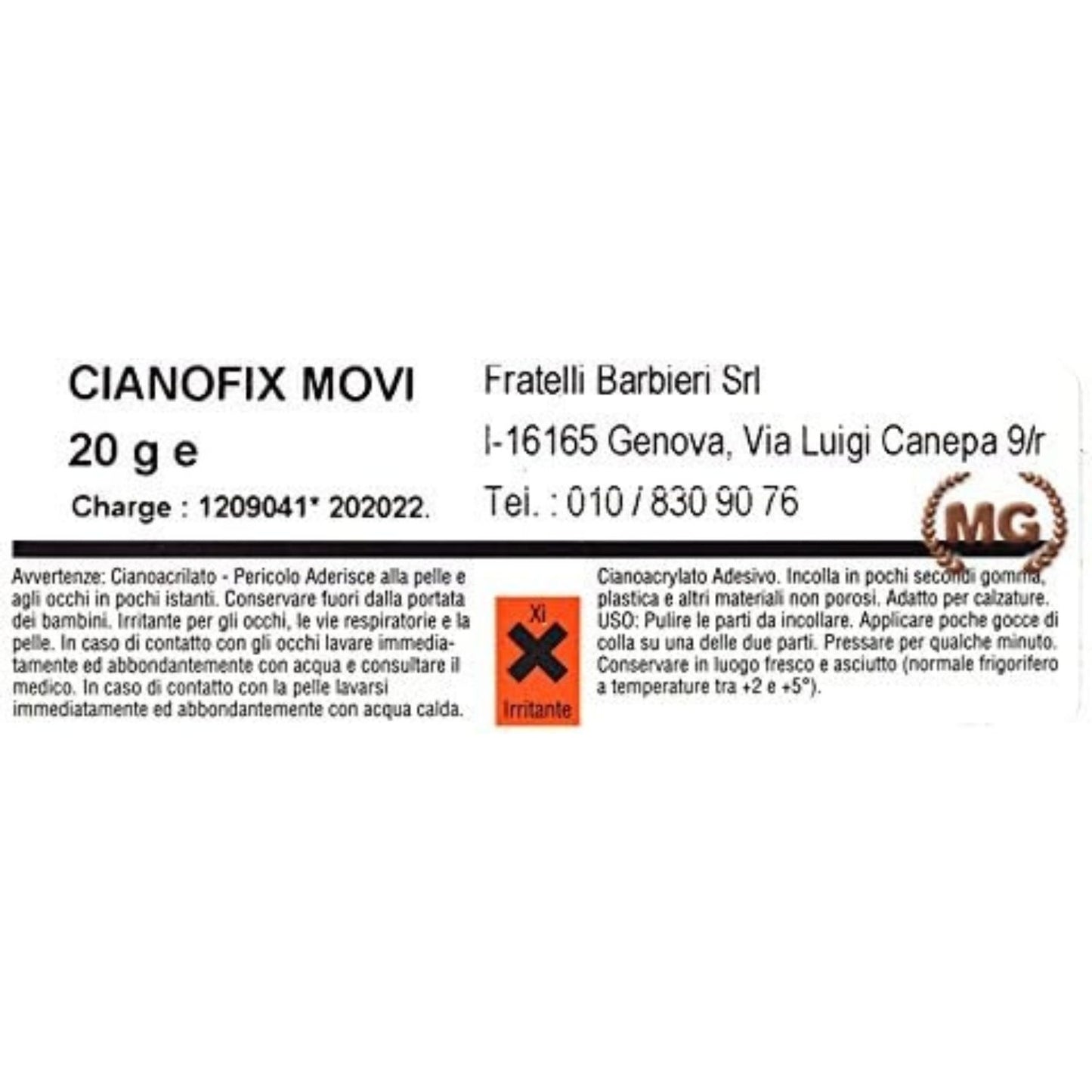 Cianofix Movi Colla cianoacrilica istantanea da 20GR