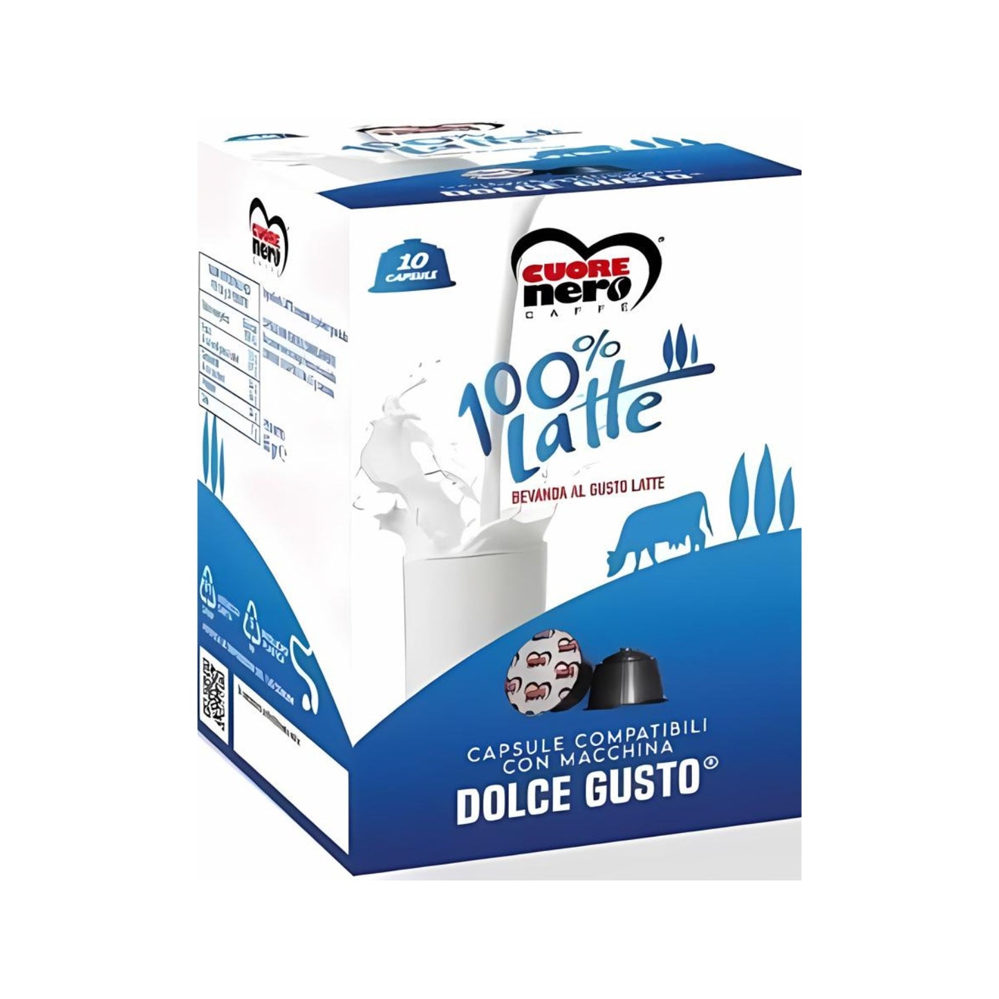 Cuore Nero Capsule Comp. Dolce Gusto Gusto Latte 10pz