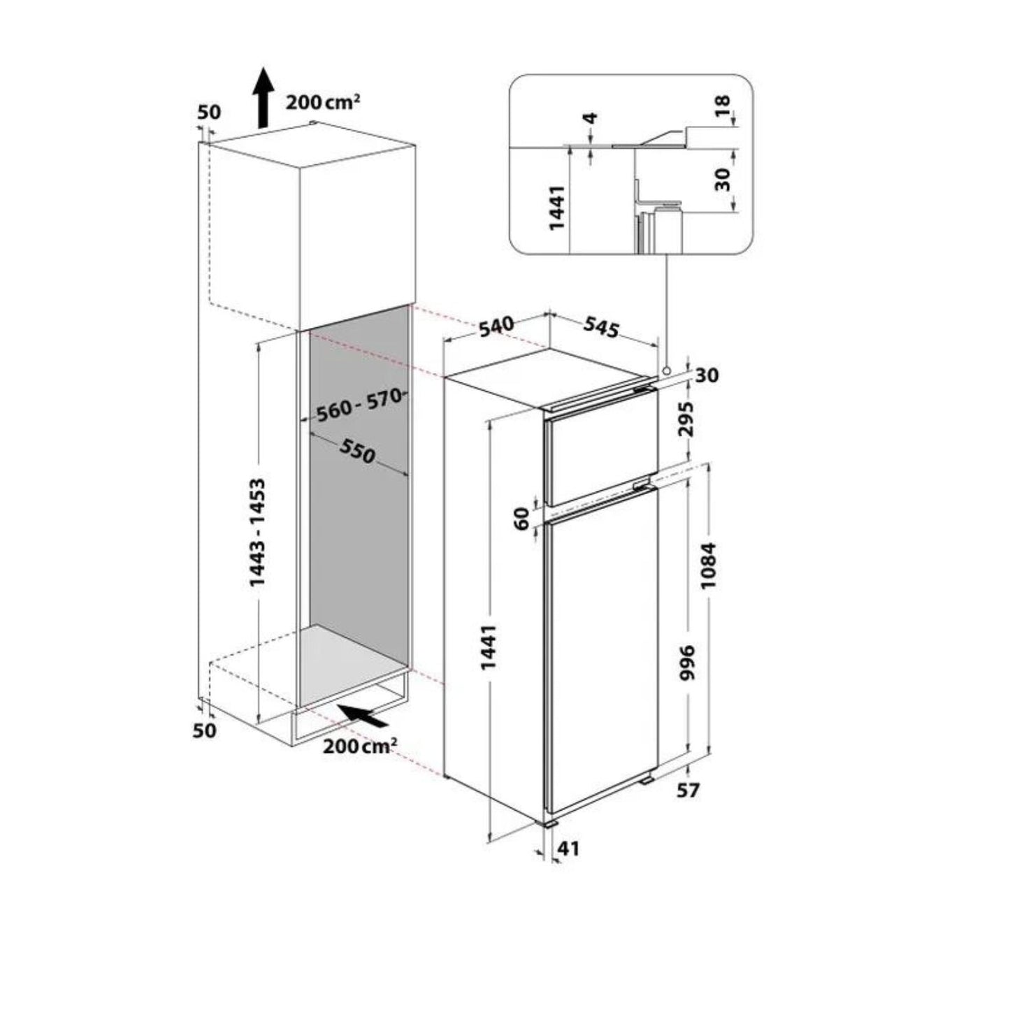 Hotpoint Frigorifero Bdfs 2421 Doppia Porta Class F Statico Inc.