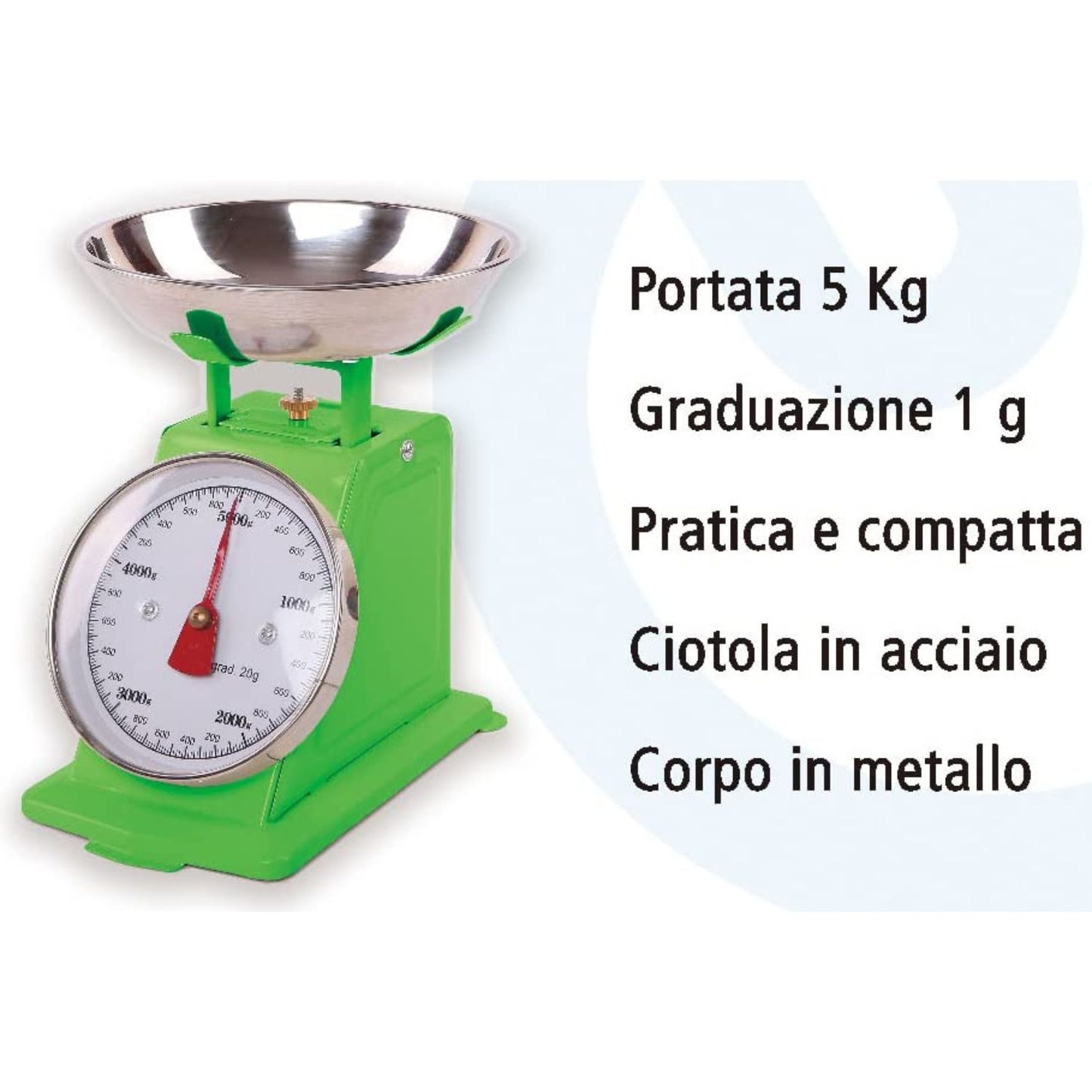 Howell Bilancia Da Cucina Meccanica, Portata 5kg