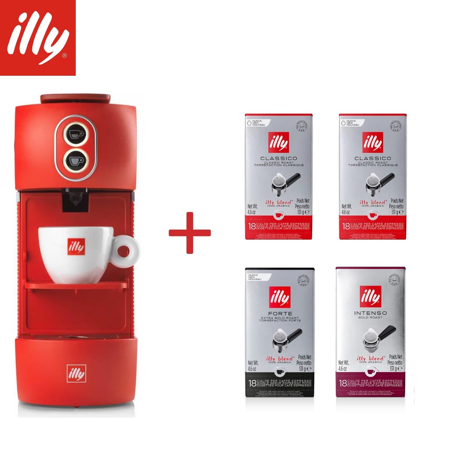 Illy Christmas Bundle m.d.c.easy rossa + 72 cialde omaggio