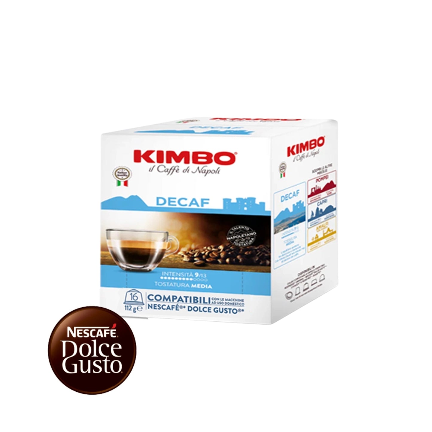 Kimbo Capsule Compatibil i Dolce Gusto Decaffeinato 16 pz