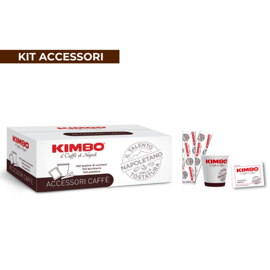 Kimbo kit accessori bicchieri/palette/bustine 100/100/100