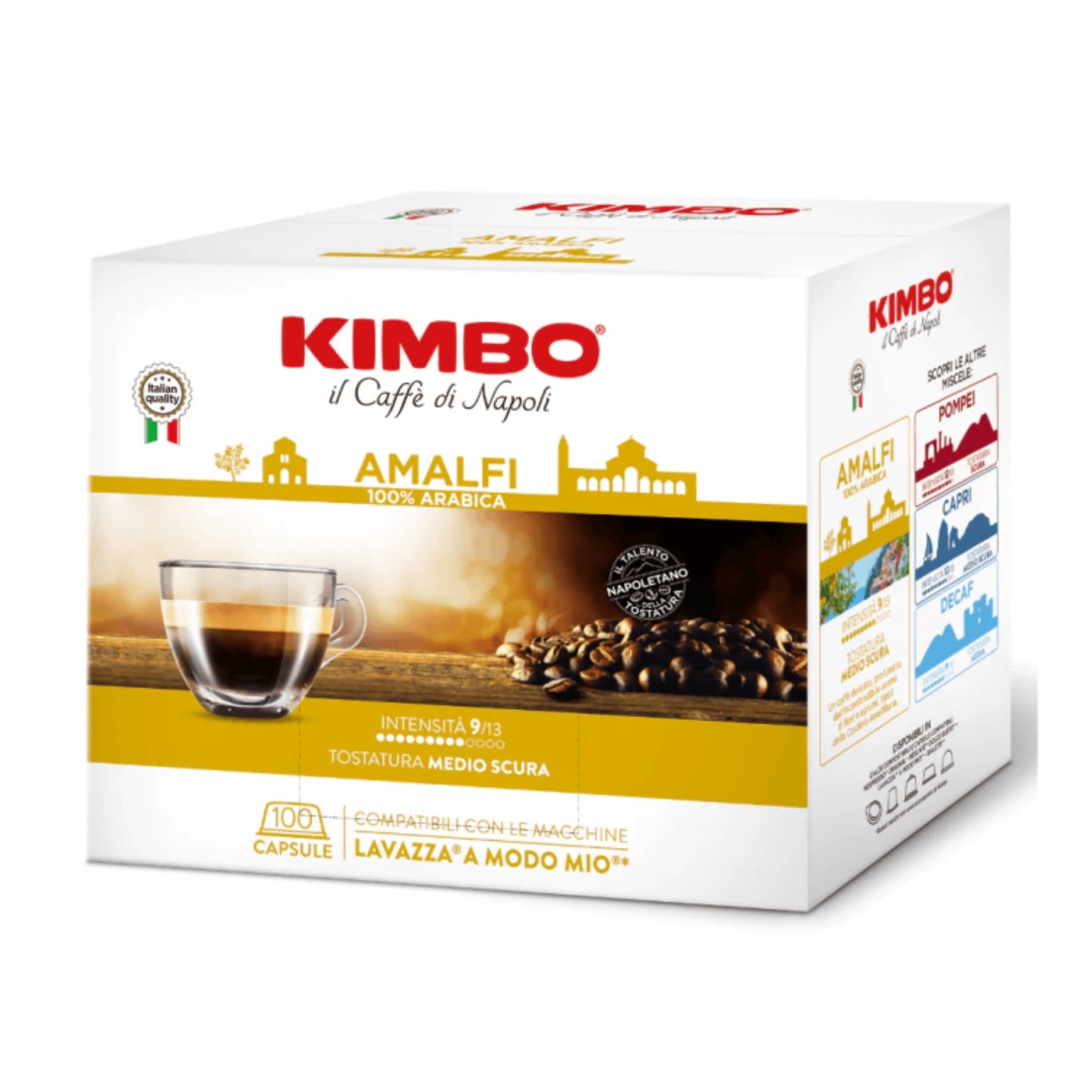 Kimbo Miscela Amalfi 100 Capsule compatibili Lavazza A Modo Mio