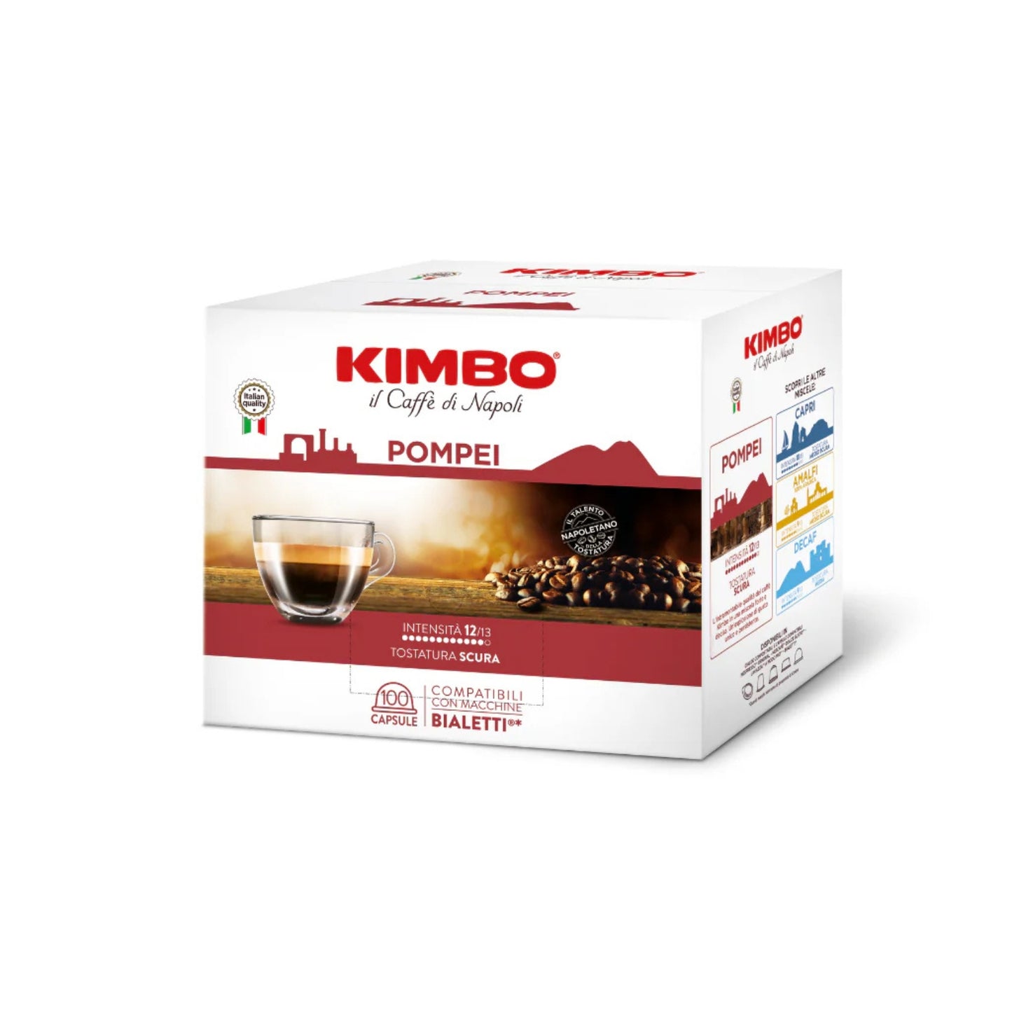 Kimbo Miscela Pompei 100 Capsule Compatibili Bialetti