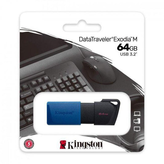 Kingston Pendrive Usb-a3.2 64gb DTXM/64GB NERO/BLU