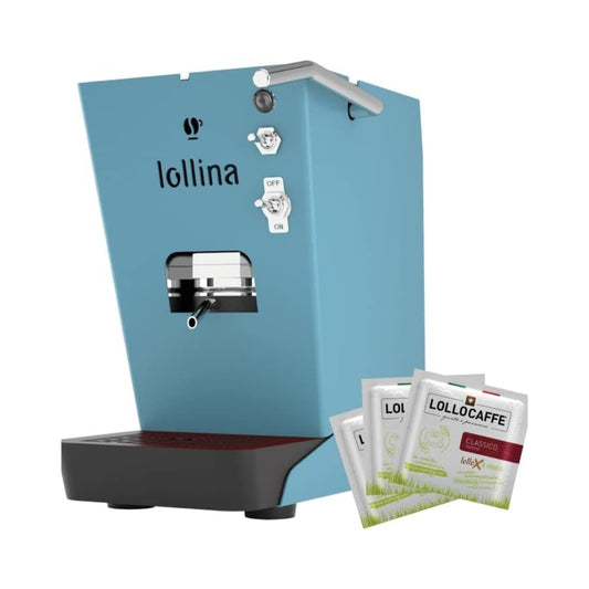 Lollina Macchina Da Caffè Cialde 44mm Turchese + 40 Cialde Omaggio