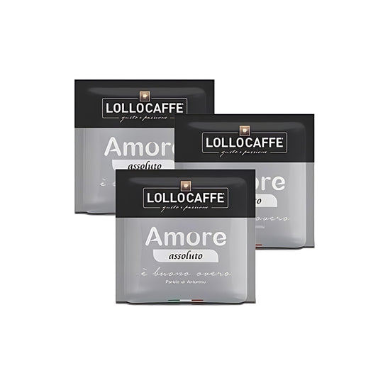 Lollo Caffe` Box Argento Linea Amore - Gusto Assoluto  - Cialde 44mm - Box