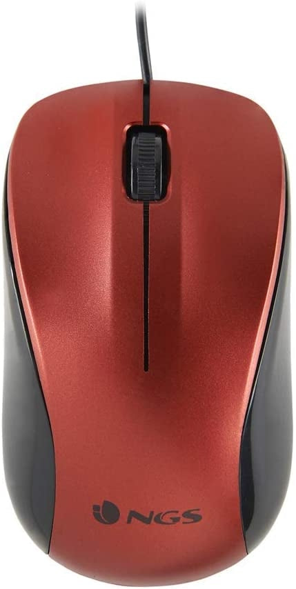 NGS MOUSE WIRED FLAME 1000DPI 3 TASTI RED