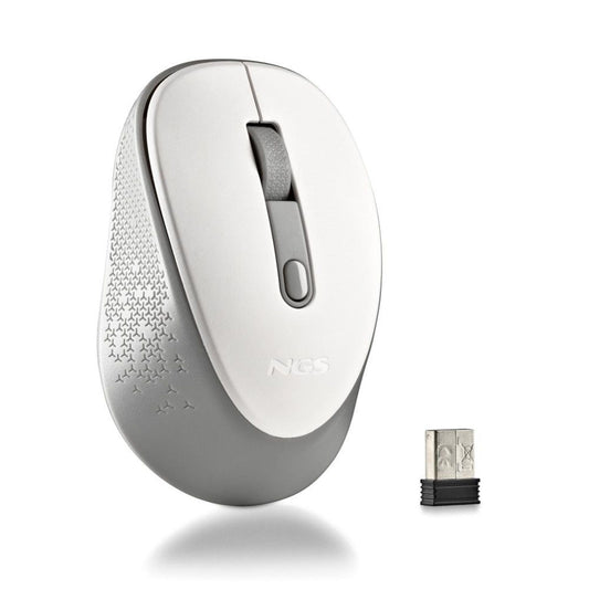 Ngs Mouse wireless con pulsanti silenziosi Dew White