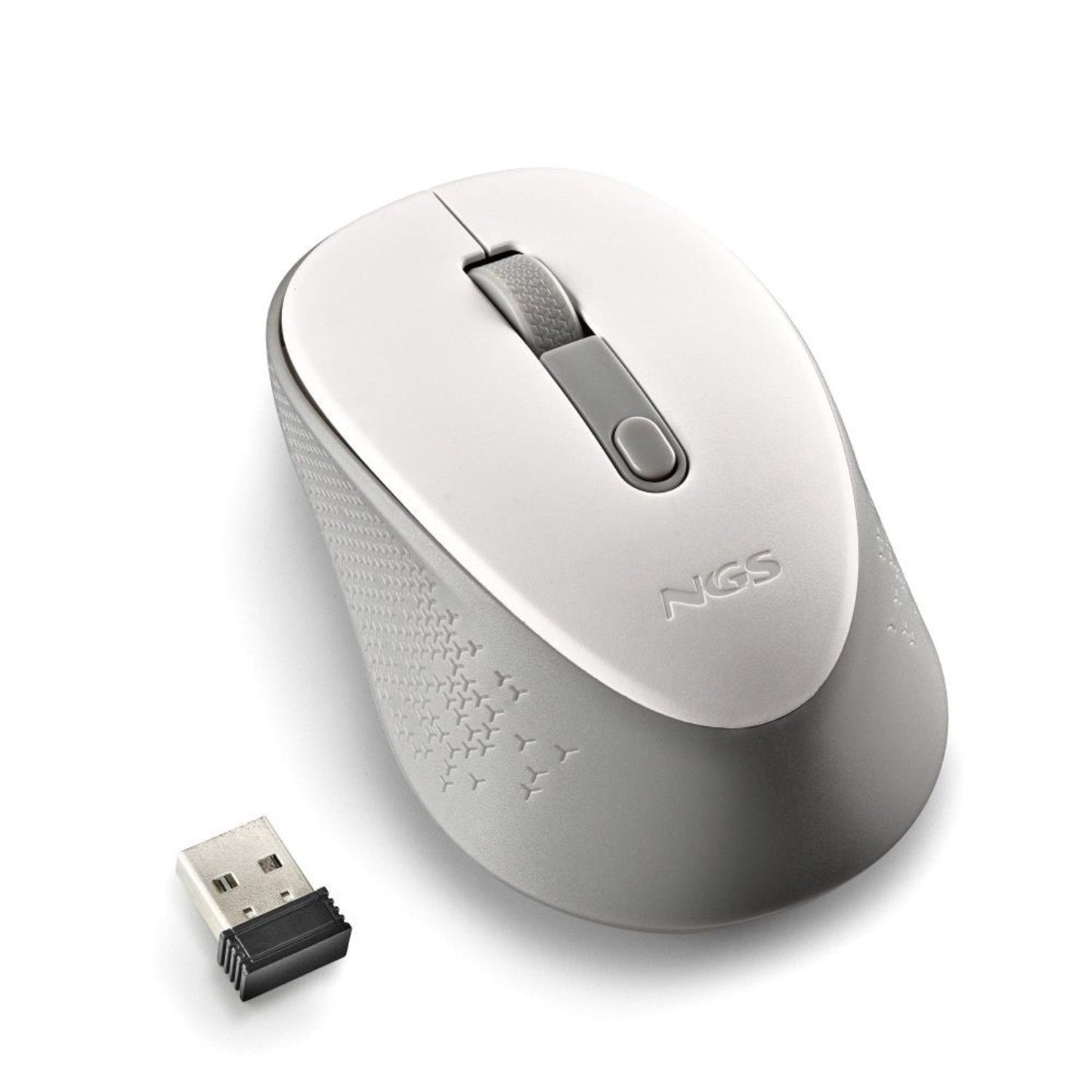 Ngs Mouse wireless con pulsanti silenziosi Dew White