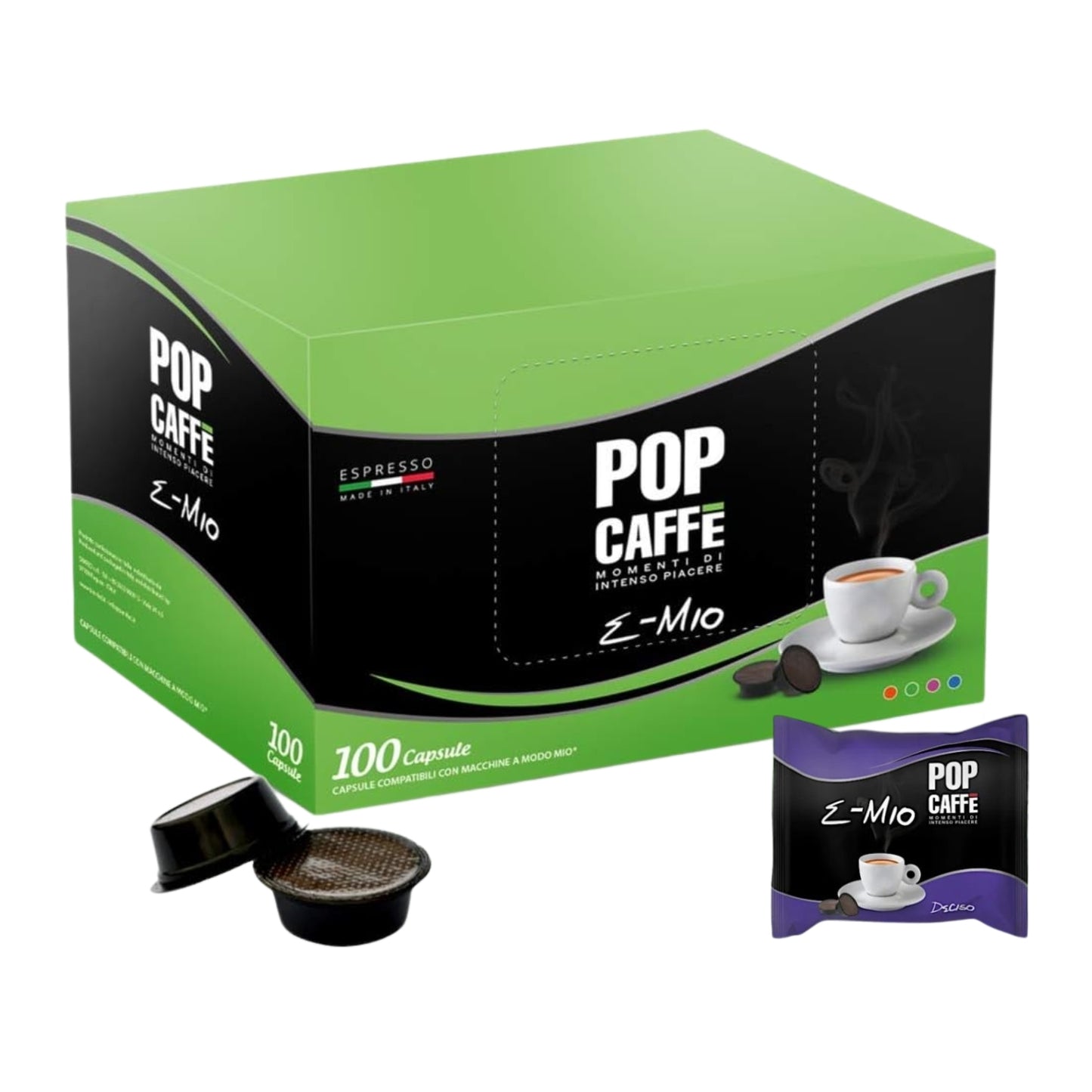 Pop Caffè E-mio Deciso Capsule Comp. A Modo Mio 100pz