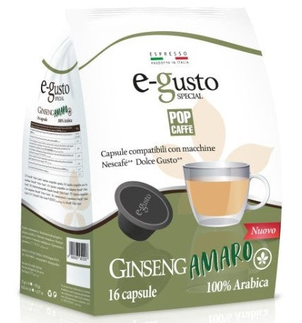 Pop Caffè Ginseng Amaro Capsule Compatib. Nescafè Dolce Gusto 96pz