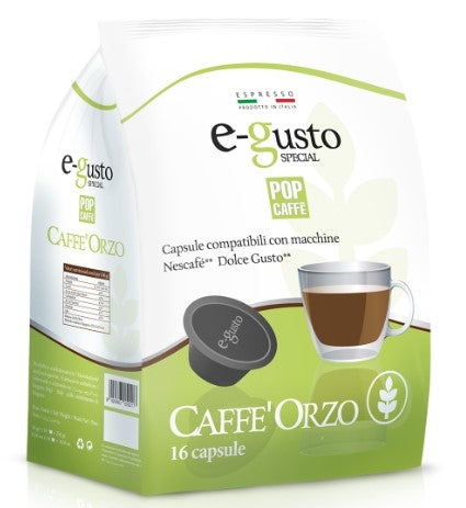 Pop Caffè Orzo Solubile Capsule Comp. Nescafè Dolce Gusto 96pz