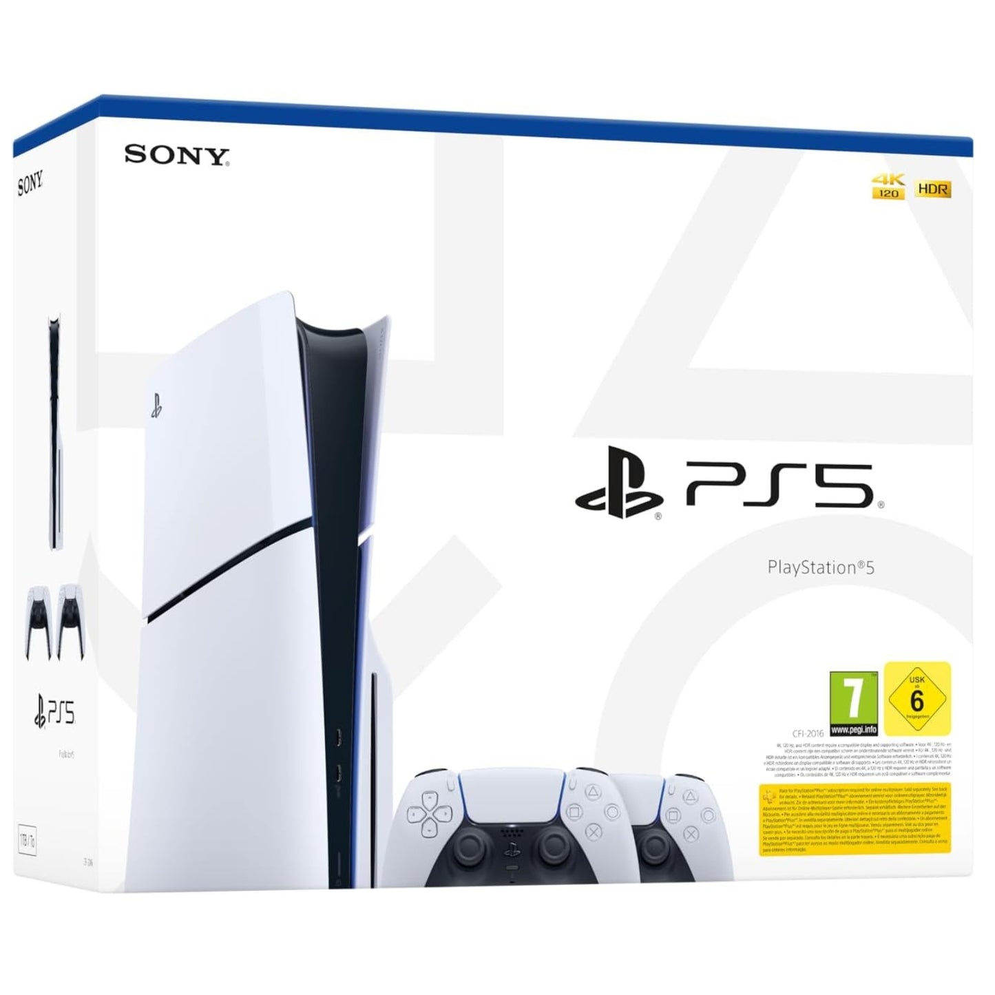 Ps5 Console 1tb Disco Standard Slim White + 2 Dualsense Ita + Ea Sports Fc 25 Ps5 Versione Europea Lingua Italiana