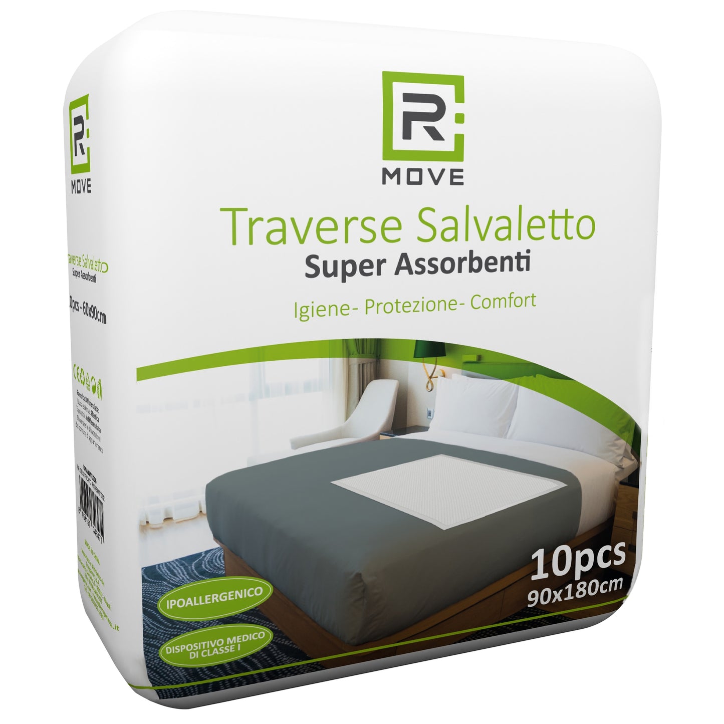 Rmove 1conf. Da 10pz Traverse Salvaletto 90x180cm