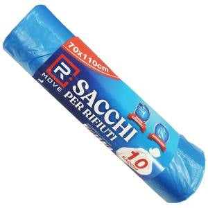 Rmove 1rotolo Da 10 Sacchi Rifiuti 70x110cm BLU