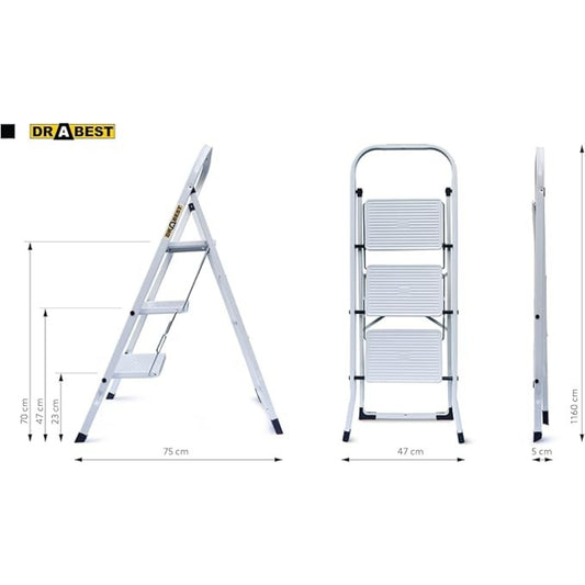 Drabest Scaletta Da Ufficio Minifero A 3 Gradini 125kg