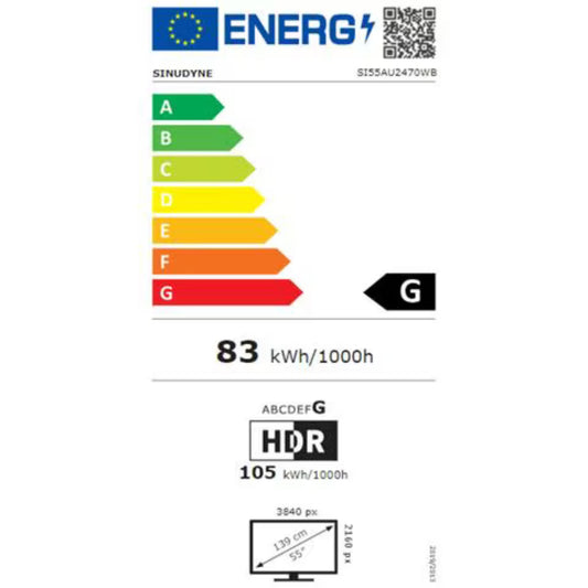 Sinudyne 55 led si55au2470wb 4k uhd smarttv