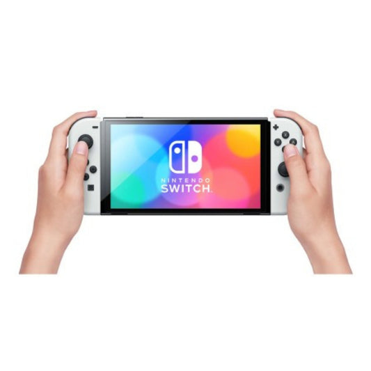 Nintendo Switch Oled White Console Bianca +super Mario Wonder + 12 Mesi Abbonam