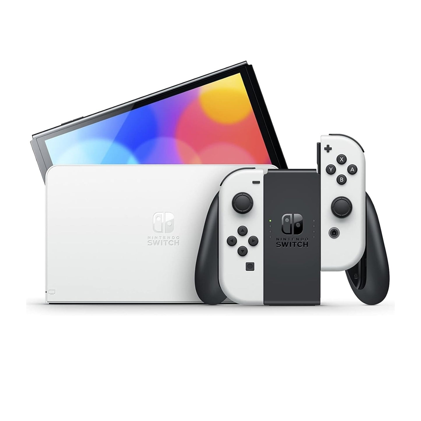 Nintendo Switch Oled White Console Bianca +super Mario Wonder + 12 Mesi Abbonam