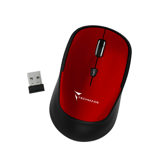 Techmade Mouse Wireless tm-xj35 Red