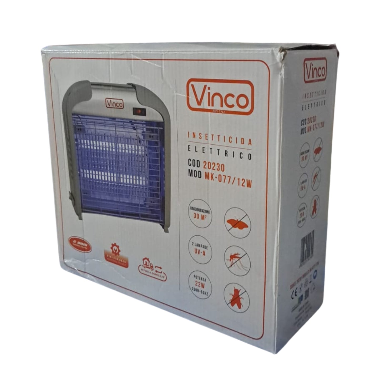 Vinco 20230 Insetticidaelettrico Uv Da Appoggio/sospensione 12w