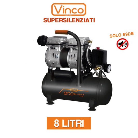 Vinco Mini Compressore Kwu550-8l 0.75hp 0.55kw Cod.60702