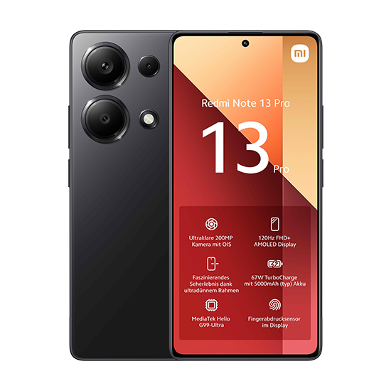 Xiaomi Redmi Note 13 Pro 4G Dual Sim 12GB RAM 512GB - Nero - Garanzia Inclusa