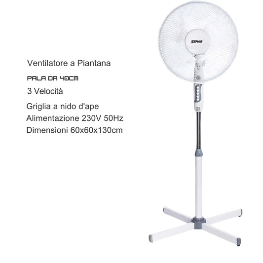 Zephir Ventilatore A Piantana Pba41p